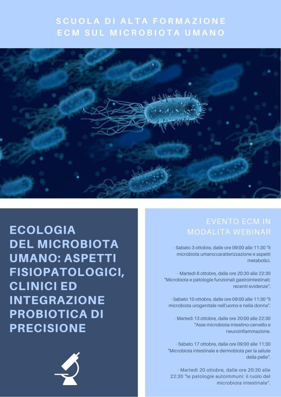 Ecologia del microbiota umano: aspetti fisiopatologici, clinici ed integrazione probiotica di precisione